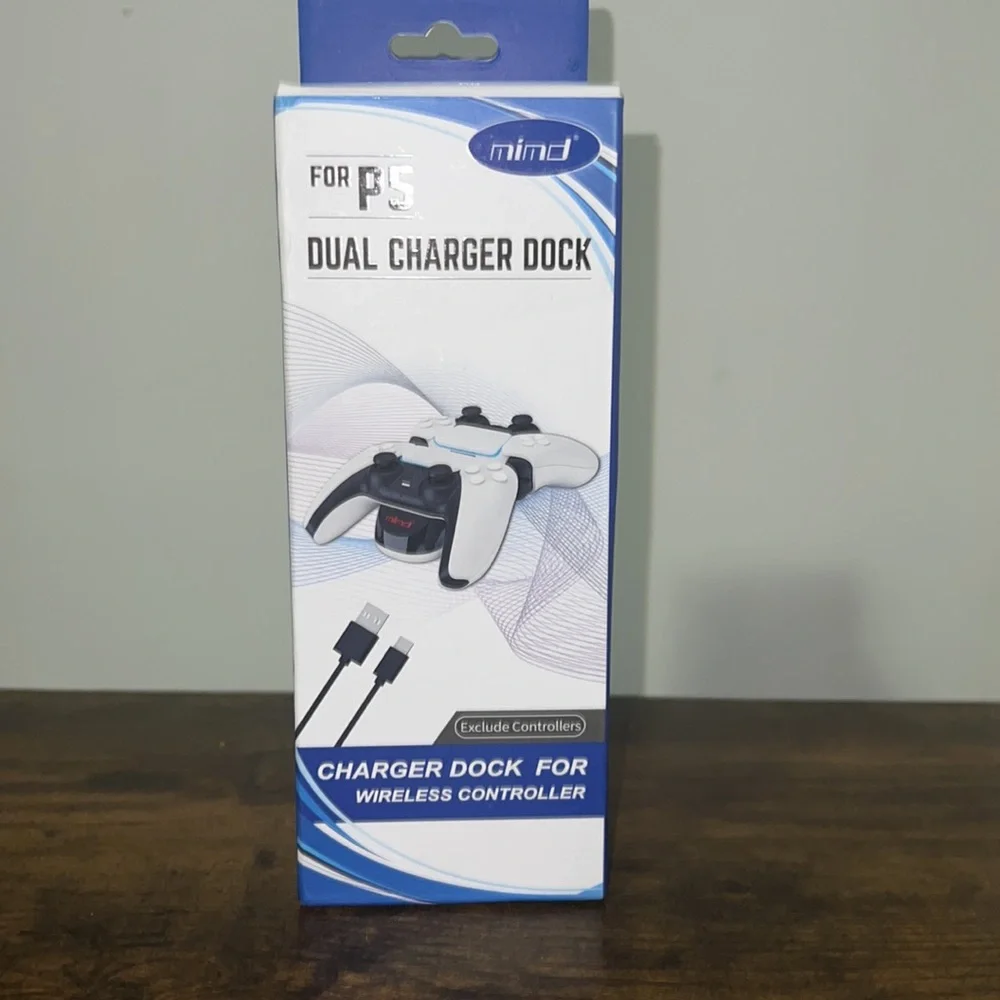 PS5 Controller Charger, Aosai PS5 Wireless Charger Dual USB Fast Charging - Picture 2 of 2